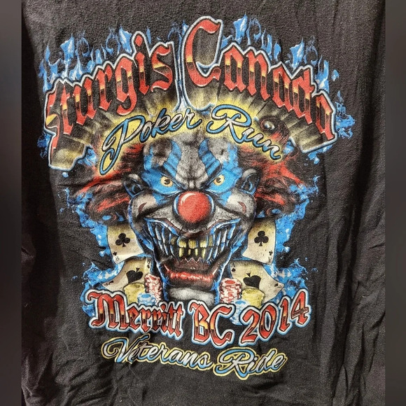 🌴 Sturgis Canada 2014 Veteran Ride Merritt BC Graphic Tshirt - Picture 1 of 6